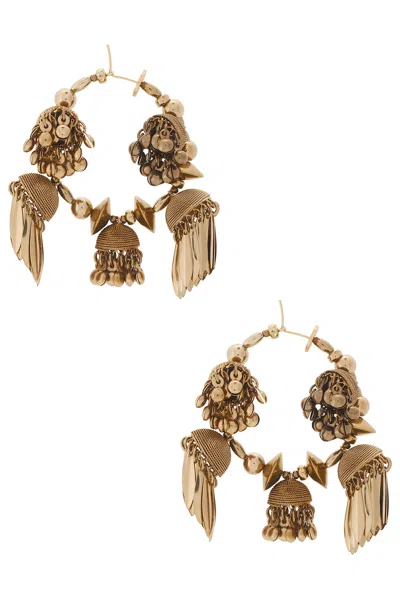 Dries Van Noten Handmade Loop Earrings In Gold