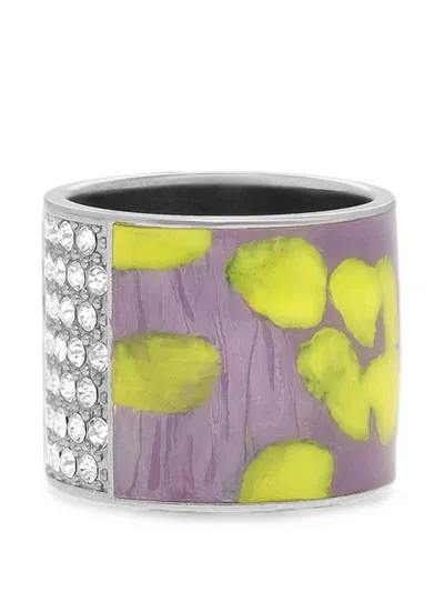 Dries Van Noten Handmade Painted Ring In Purple