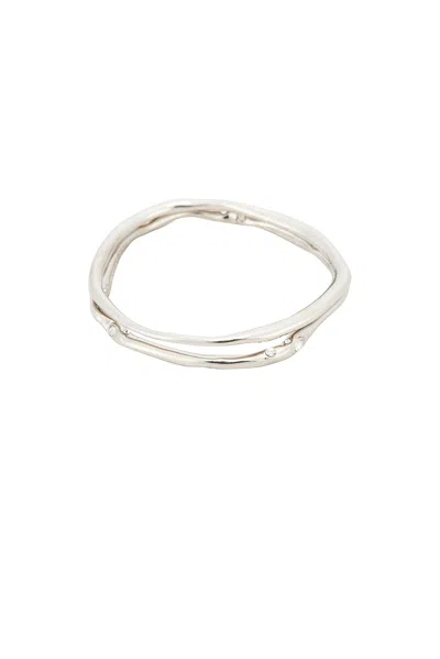 Dries Van Noten Handmade Set Of 2 Bangle Bracelets In Silverplated