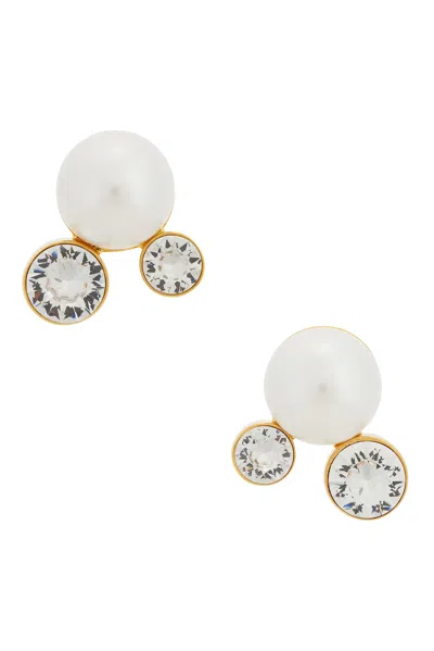 Dries Van Noten Handmade Shell Paste Small Earrings In Gold