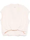 Dries Van Noten Hann Cotton Vest In Beige