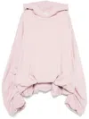 Dries Van Noten Oversized Draped Pink Sweatshirt In Pink