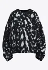 Dries Van Noten Hannet Sweater Abstract Pattern In Black