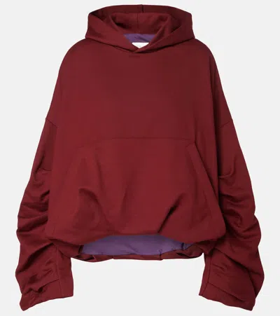 Dries Van Noten Hannett Cotton Hoodie In Burgundy