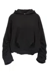 Dries Van Noten Oversized Draped Black Sweatshirt