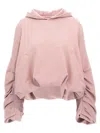 Dries Van Noten Oversized Draped Pink Sweatshirt