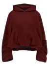 Dries Van Noten Long-sleeved Hooded Sweatshirt In Brown