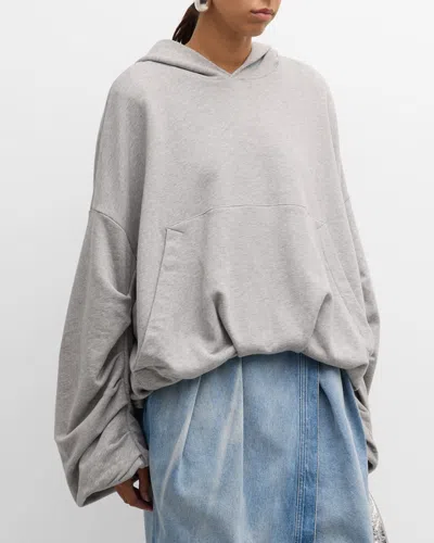 Dries Van Noten Hannett Oversize Hoodie In Grey Melange