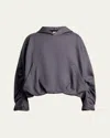 Dries Van Noten Hannett Oversized Hooded Sweatshirt In Purple