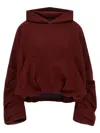 Dries Van Noten Long-sleeved Hooded Sweatshirt In Red