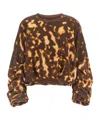 Dries Van Noten Women Hannet Printed Cotton Sweatshirt In Brown