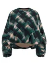 Dries Van Noten Abstract Pattern Long Sleeve Relaxed Sweatshirt In Green