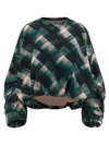 Dries Van Noten Abstract Pattern Long Sleeve Relaxed Sweatshirt In Green