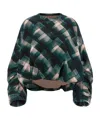 Dries Van Noten Abstract Pattern Long Sleeve Relaxed Sweatshirt In Green