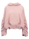 Dries Van Noten Oversized Draped Pink Sweatshirt