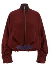 Dries Van Noten High Neck Oversized Sweatshirt With Long Sleeves In Red
