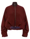 Dries Van Noten High Neck Oversized Sweatshirt With Long Sleeves In Red
