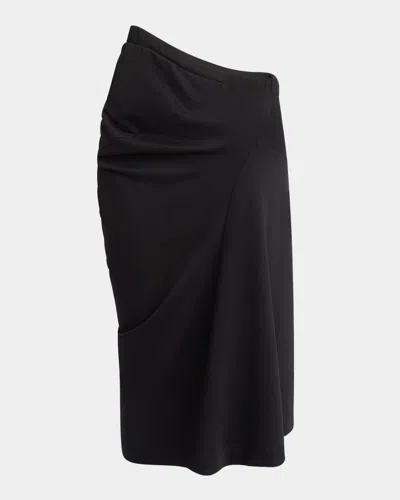Dries Van Noten Harens Asymmetric Midi Skirt In Black