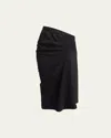 Dries Van Noten Harens Asymmetric Midi Skirt In Black