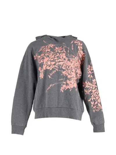 Pre-owned Dries Van Noten Harlee-embroidered Cotton Hoodie In Gray