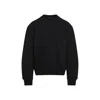 Dries Van Noten Relaxed Fit Black Cotton Sweater In Black