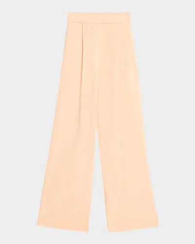 Dries Van Noten Hartia Bis Pleated Wide-leg Pull-on Pants In Peach