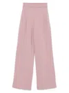 Dries Van Noten Elastic Waist Casual Pants In Pink