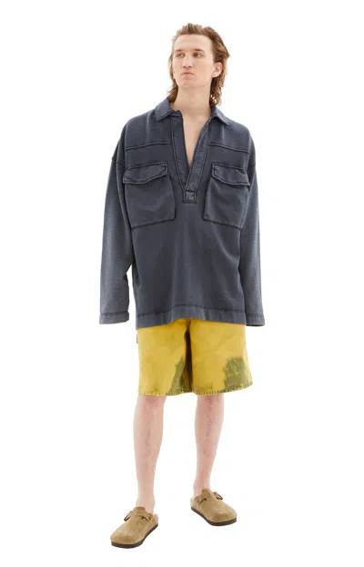 Dries Van Noten Hassette Cotton Jersey Sweatshirt In Grey