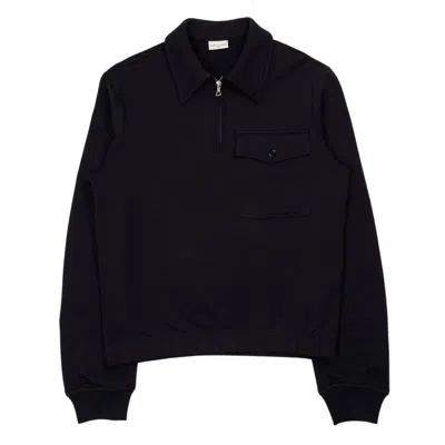Dries Van Noten Haswell Sweater In Navy Blue In Blu Navy
