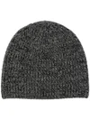 Dries Van Noten Knitted Cap Without Brim In Grey