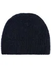 Dries Van Noten Rib Knitted Hat In Navy
