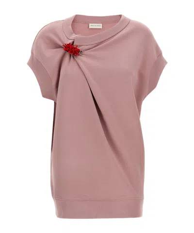 DRIES VAN NOTEN DRIES VAN NOTEN SLEEVELESS PLEATED SWEATSHIRT