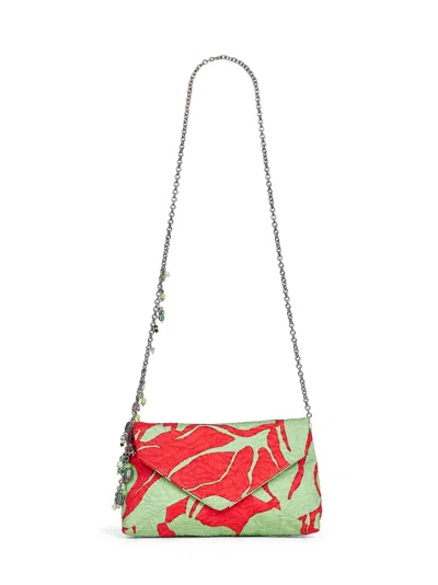 Dries Van Noten Hawaiian Floral Jacquard Clutch In Multicolor