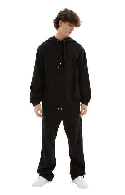 Dries Van Noten Haxel Twin Drawstring Cotton Hoodie In Black