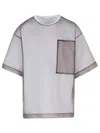 Dries Van Noten Layered Cotton Blend T-shirt With Sheer Overlay In White