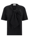 Dries Van Noten Bow Detail Short Sleeve T-shirt In Black