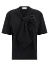 Dries Van Noten Bow Detail Short Sleeve T-shirt In Black