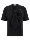 Dries Van Noten Bow Detail Short Sleeve T-shirt In Black