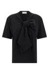 Dries Van Noten Bow Detail Short Sleeve T-shirt In Black