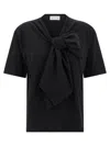 Dries Van Noten Bow Detail Short Sleeve T-shirt In Black
