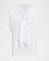Dries Van Noten Hebitta Tie-front Shirt In White