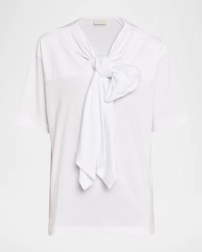 Dries Van Noten Hebitta Tie-front Shirt In White