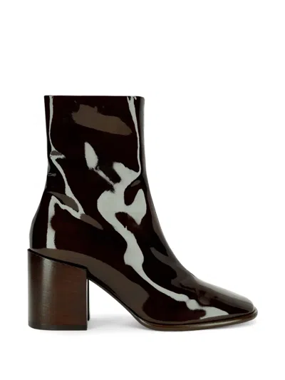 Dries Van Noten Heeled Leather Boots In Black