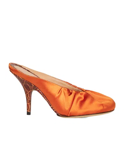 Dries Van Noten Slingback High Heels In Orange