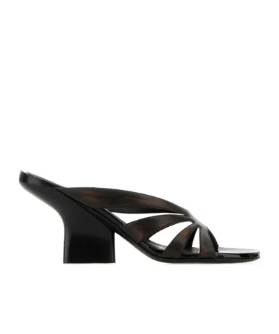 Dries Van Noten Heeled Slip-on Sandals In Black