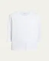 Dries Van Noten Hefiz Three Quarter Sleeve Cotton T-shirt In White