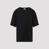 Dries Van Noten Black Short-sleeve T-shirt With Tonal Swirl Embroidery In Black