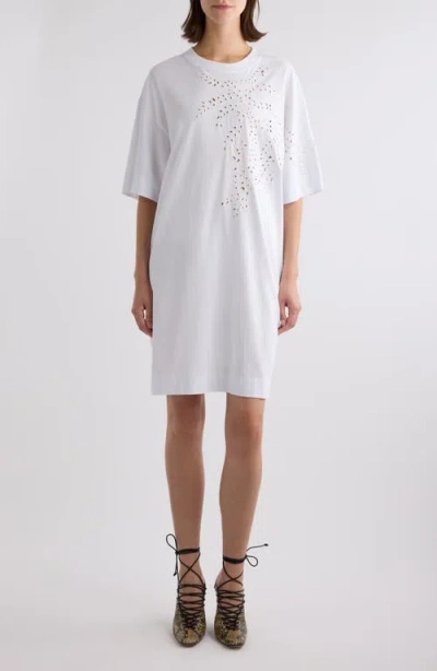 Dries Van Noten Short Sleeve Dress In White