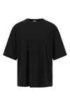 Dries Van Noten Men Black Cotton Jersey Oversized T-shirt In Black