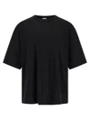 Dries Van Noten Oversized Black Cotton T-shirt In Black